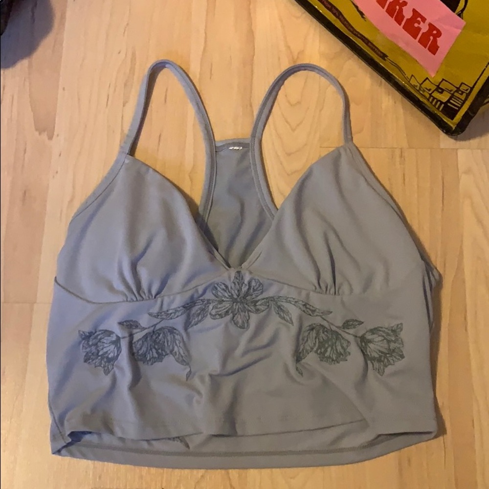 fabletics small grey floral embroider leanna midi